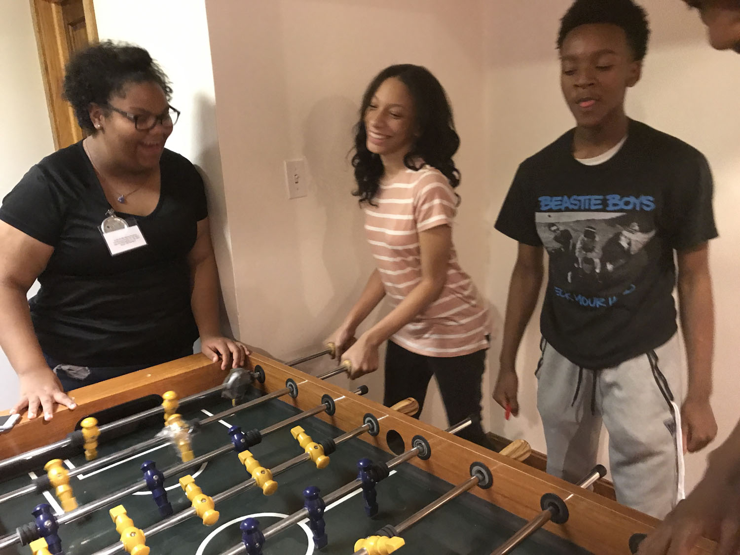 Children Playing Table Soccer